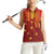 Samoa Tapa Pacific Tribal Pattern Women Sleeveless Polo Shirt Hibiscus and Plumeria