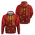 Samoa Tapa Pacific Tribal Pattern Zip Hoodie Hibiscus and Plumeria