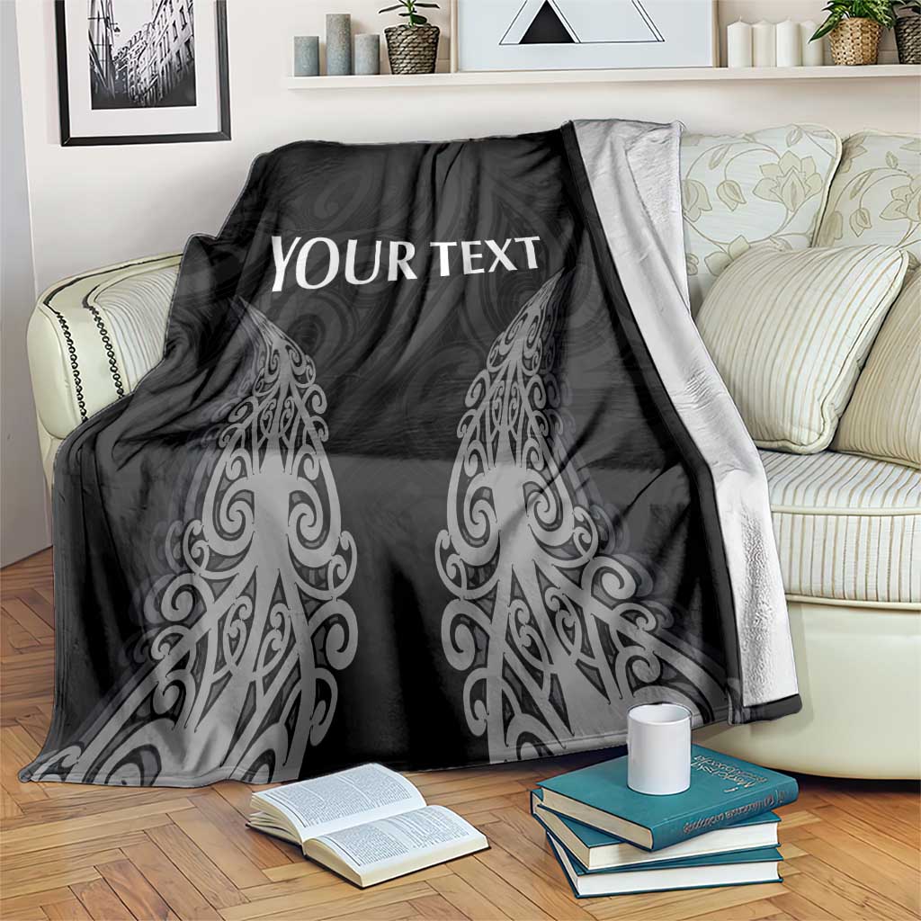 New Zealand Netball Blanket Koru and Maori Tattoo Jersey LT03 Black - Polynesian Pride