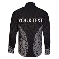 New Zealand Netball Family Matching Off The Shoulder Long Sleeve Dress and Hawaiian Shirt Koru and Maori Tattoo Jersey
