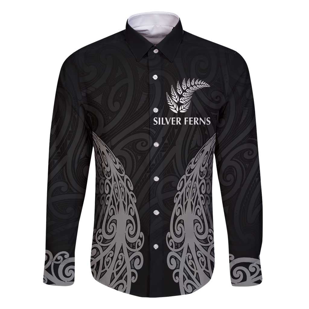 New Zealand Netball Family Matching Off Shoulder Maxi Dress and Hawaiian Shirt Koru and Maori Tattoo Jersey
