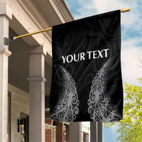New Zealand Netball Garden Flag Koru and Maori Tattoo Jersey LT03 House Flag Black - Polynesian Pride