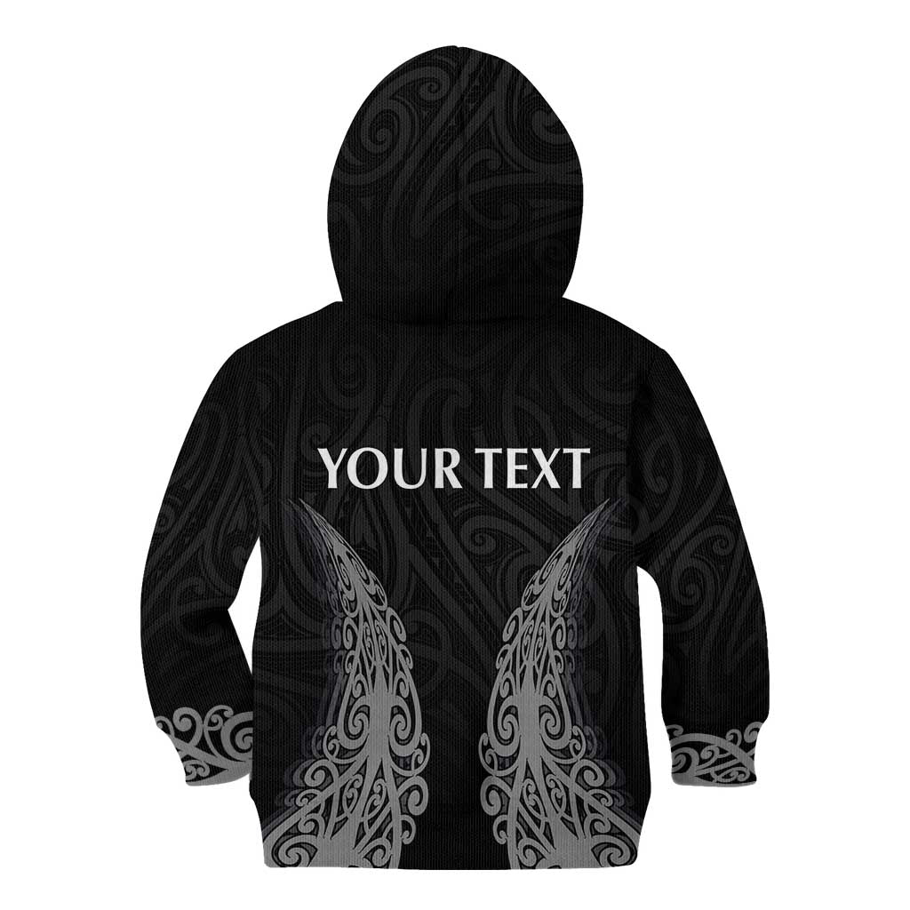 New Zealand Netball Kid Hoodie Koru and Maori Tattoo Jersey
