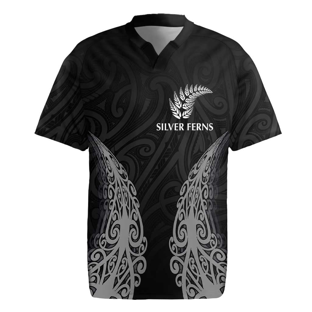 New Zealand Netball Rugby Jersey Koru and Maori Tattoo Jersey