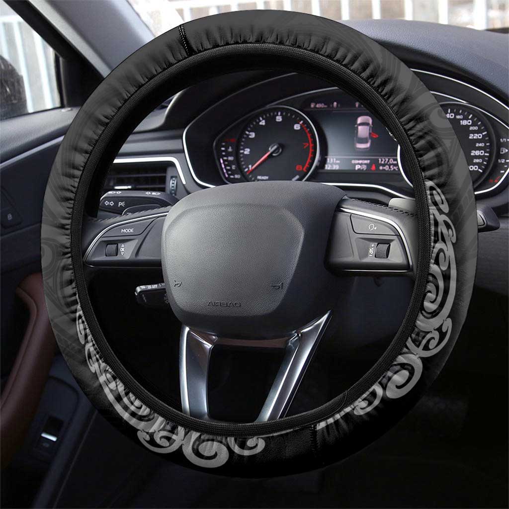 New Zealand Netball Steering Wheel Cover Koru and Maori Tattoo Jersey LT03 - Polynesian Pride