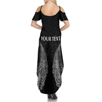 New Zealand Netball Summer Maxi Dress Koru and Maori Tattoo Jersey LT03 - Polynesian Pride