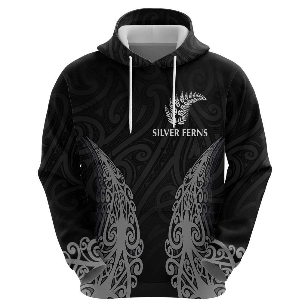 New Zealand Netball Zip Hoodie Koru and Maori Tattoo Jersey