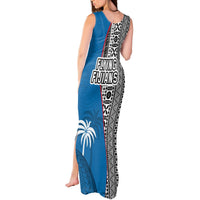 Fiji Rugby Tank Maxi Dress Coat of Arms Palm Tree Mix Polynesia Tapa Pattern LT03 - Polynesian Pride