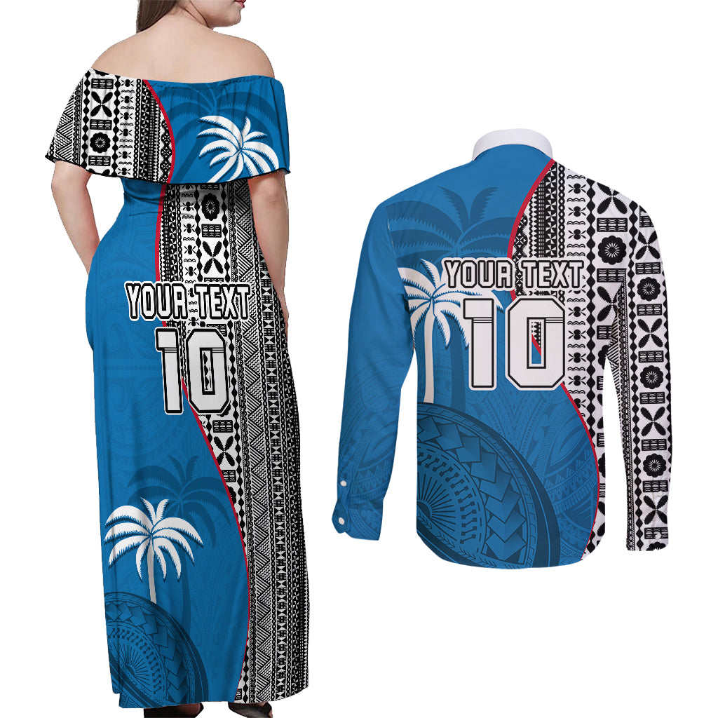 custom-fiji-rugby-couples-matching-off-shoulder-maxi-dress-and-long-sleeve-button-shirts-coat-of-arms-palm-tree-mix-polynesia-tapa-pattern