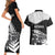 New Zealand World Cup 2023 Couples Matching Short Sleeve Bodycon Dress and Hawaiian Shirt Aotearoa Haka Rugby with Silver Fern Maori Ethnic Pattern LT03 - Polynesian Pride