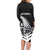 New Zealand World Cup 2023 Family Matching Long Sleeve Bodycon Dress and Hawaiian Shirt Aotearoa Haka Rugby with Silver Fern Maori Ethnic Pattern LT03 - Polynesian Pride