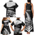 New Zealand World Cup 2023 Family Matching Tank Maxi Dress and Hawaiian Shirt Aotearoa Haka Rugby with Silver Fern Maori Ethnic Pattern LT03 - Polynesian Pride