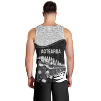New Zealand World Cup 2023 Men Tank Top Aotearoa Haka Rugby with Silver Fern Maori Ethnic Pattern LT03 - Polynesian Pride