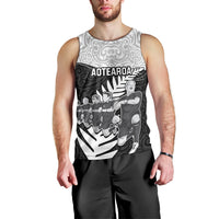 New Zealand World Cup 2023 Men Tank Top Aotearoa Haka Rugby with Silver Fern Maori Ethnic Pattern LT03 - Polynesian Pride