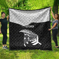 New Zealand World Cup 2023 Quilt Aotearoa Haka Rugby with Silver Fern Maori Ethnic Pattern LT03 - Polynesian Pride