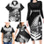 Custom New Zealand World Cup 2023 Family Matching Long Sleeve Bodycon Dress and Hawaiian Shirt Aotearoa Haka Rugby with Silver Fern Maori Ethnic Pattern LT03 - Polynesian Pride