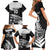 Custom New Zealand World Cup 2023 Family Matching Short Sleeve Bodycon Dress and Hawaiian Shirt Aotearoa Haka Rugby with Silver Fern Maori Ethnic Pattern LT03 - Polynesian Pride