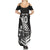 Custom New Zealand World Cup 2023 Summer Maxi Dress Aotearoa Haka Rugby with Silver Fern Maori Ethnic Pattern LT03 - Polynesian Pride