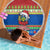 Solomon Islands Christmas Beach Blanket Santa With Flag Of Solomon Polynesian Tribal Xmas Vibe LT03 - Wonder Print Shop