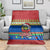 Solomon Islands Christmas Blanket Santa With Flag Of Solomon Polynesian Tribal Xmas Vibe LT03 - Polynesian Pride