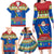 Solomon Islands Christmas Family Matching Long Sleeve Bodycon Dress and Hawaiian Shirt Santa With Flag Of Solomon Polynesian Tribal Xmas Vibe LT03 - Polynesian Pride