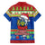 Solomon Islands Christmas Family Matching Long Sleeve Bodycon Dress and Hawaiian Shirt Santa With Flag Of Solomon Polynesian Tribal Xmas Vibe LT03 - Polynesian Pride