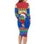 Solomon Islands Christmas Family Matching Long Sleeve Bodycon Dress and Hawaiian Shirt Santa With Flag Of Solomon Polynesian Tribal Xmas Vibe LT03 - Polynesian Pride