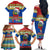 Solomon Islands Christmas Family Matching Off Shoulder Long Sleeve Dress and Hawaiian Shirt Santa With Flag Of Solomon Polynesian Tribal Xmas Vibe LT03 - Polynesian Pride