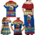 Solomon Islands Christmas Family Matching Off Shoulder Maxi Dress and Hawaiian Shirt Santa With Flag Of Solomon Polynesian Tribal Xmas Vibe LT03 - Polynesian Pride