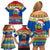 Solomon Islands Christmas Family Matching Off Shoulder Short Dress and Hawaiian Shirt Santa With Flag Of Solomon Polynesian Tribal Xmas Vibe LT03 - Polynesian Pride