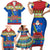 Solomon Islands Christmas Family Matching Short Sleeve Bodycon Dress and Hawaiian Shirt Santa With Flag Of Solomon Polynesian Tribal Xmas Vibe LT03 - Polynesian Pride