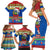 Solomon Islands Christmas Family Matching Short Sleeve Bodycon Dress and Hawaiian Shirt Santa With Flag Of Solomon Polynesian Tribal Xmas Vibe LT03 - Polynesian Pride