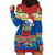 Solomon Islands Christmas Hoodie Dress Santa With Flag Of Solomon Polynesian Tribal Xmas Vibe LT03 - Polynesian Pride