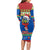 Solomon Islands Christmas Long Sleeve Bodycon Dress Santa With Flag Of Solomon Polynesian Tribal Xmas Vibe LT03 - Polynesian Pride