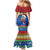 Solomon Islands Christmas Mermaid Dress Santa With Flag Of Solomon Polynesian Tribal Xmas Vibe LT03 - Polynesian Pride