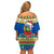 Solomon Islands Christmas Off Shoulder Short Dress Santa With Flag Of Solomon Polynesian Tribal Xmas Vibe LT03 - Polynesian Pride