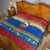 Solomon Islands Christmas Quilt Santa With Flag Of Solomon Polynesian Tribal Xmas Vibe LT03 - Polynesian Pride