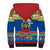 Solomon Islands Christmas Sherpa Hoodie Santa With Flag Of Solomon Polynesian Tribal Xmas Vibe LT03 - Polynesian Pride