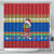 Solomon Islands Christmas Shower Curtain Santa With Flag Of Solomon Polynesian Tribal Xmas Vibe LT03 - Polynesian Pride