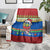 Personalised Solomon Islands Christmas Blanket Santa With Flag Of Solomon Polynesian Tribal Xmas Vibe LT03 - Polynesian Pride