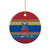 Personalised Solomon Islands Christmas Ceramic Ornament Santa With Flag Of Solomon Polynesian Tribal Xmas Vibe LT03 - Polynesian Pride