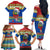 Personalised Solomon Islands Christmas Family Matching Off Shoulder Long Sleeve Dress and Hawaiian Shirt Santa With Flag Of Solomon Polynesian Tribal Xmas Vibe LT03 - Polynesian Pride