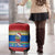 Personalised Solomon Islands Christmas Luggage Cover Santa With Flag Of Solomon Polynesian Tribal Xmas Vibe LT03 - Polynesian Pride
