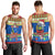 Personalised Solomon Islands Christmas Men Tank Top Santa With Flag Of Solomon Polynesian Tribal Xmas Vibe LT03 - Polynesian Pride