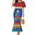 Personalised Solomon Islands Christmas Mermaid Dress Santa With Flag Of Solomon Polynesian Tribal Xmas Vibe LT03 Women Blue - Polynesian Pride