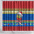 Personalised Solomon Islands Christmas Shower Curtain Santa With Flag Of Solomon Polynesian Tribal Xmas Vibe LT03 - Polynesian Pride