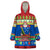 Personalised Solomon Islands Christmas Wearable Blanket Hoodie Santa With Flag Of Solomon Polynesian Tribal Xmas Vibe LT03 One Size Blue - Polynesian Pride