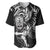 New Zealand Rugby Baseball Jersey Maori Warrior Rugby with Silver Fern Sleeve Tribal Ethnic Style LT03 Black - Polynesian Pride