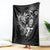 New Zealand Rugby Blanket Maori Warrior Rugby with Silver Fern Sleeve Tribal Ethnic Style LT03 Black - Polynesian Pride