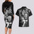 New Zealand Rugby Couples Matching Long Sleeve Bodycon Dress and Hawaiian Shirt Maori Warrior Rugby with Silver Fern Sleeve Tribal Ethnic Style LT03 - Polynesian Pride